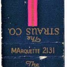 Matchbook Cover Straus Co Property Management Milwaukee Wisconsin