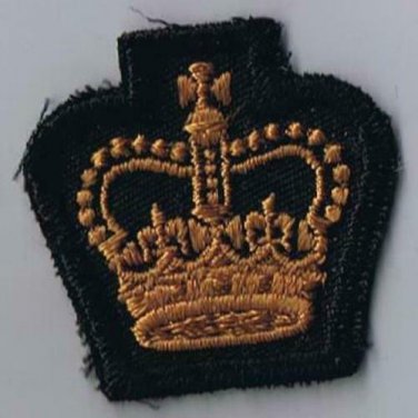 Canadian Armed Forces King's Crown Gold On Black