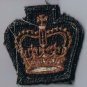 Canadian Armed Forces King's Crown Gold On Black