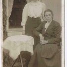 People Postcard RPPC Soldier Mother & Daughter