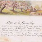 Postcard Love & Sympathy Friendship Cherry Orchard