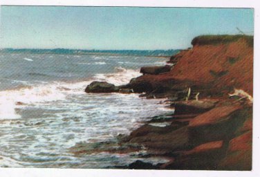 Prince Edward Island PEI Postcard Rich Red Soil & Surf On The Shores