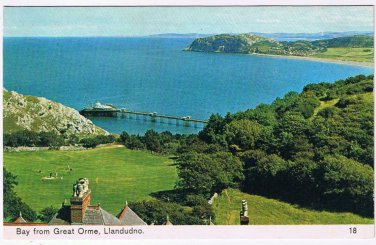 United Kingdom UK Postcard Wales Llandudno Bay From Great Orme Bamforth