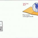 USPS Postcard Literacy World Is Open Book Blank Back
