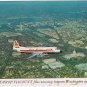Postcard Airplane Jet-Prop Viscount Flies Non-Stop Washingto To Chicago