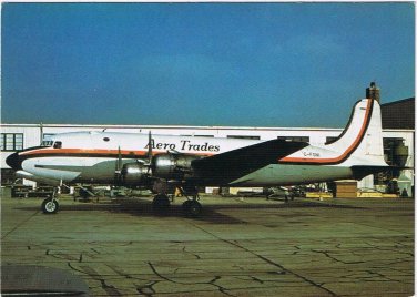 Postcard Airplane Douglas DC-4/C-54 Aero Trades