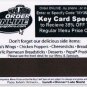 Hotel Key Card Economy Inn Papa John's Pizza