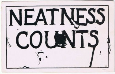Comic Funny Postcard Neatness Counts  No 423 1975 Universal Crafts Toronto