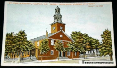 Nova Scotia Postcard St Paul's Halifax Oldest Protestant Church