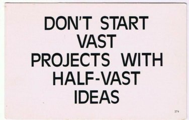 Comic Funny Postcard Start Vast Projects No 474 1975 Universal Crafts Toronto
