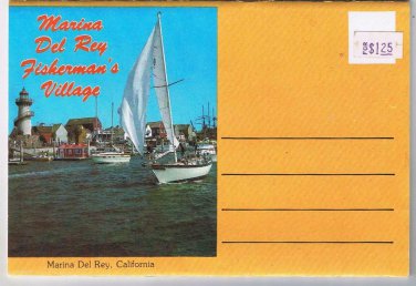 California Postcard Booklet Marina Del Rey Fisherman's Village