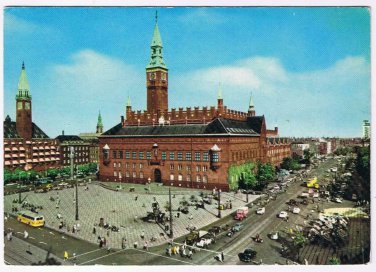 Denmark Postcard Copenhagen Town Hall Square