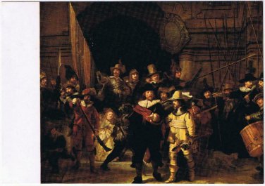Art Postcard Rembrandt Van Rijn The Nightwatch