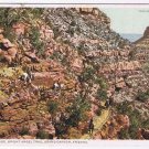 Arizona Postcard Zig-Zags Bright Angel Trail Grand Canyon 1911