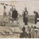 Art Postcard Crucifixion Roman Soldiers Jesus On Cross