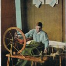 Postcard Native Spinning Typical Canadian Scene
