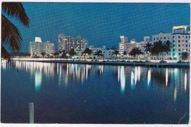 Florida Postcard Miami Beach Hotels From Indian Creek