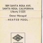 Matchbook Cover Casa Rosa Foody's Pancake House Santa Rosa California