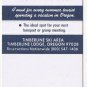 Matchbook Cover Timberline Lodge Oregon St Bernard Ski Hills