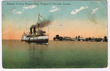 Ontario Postcard Niagara On The Lake Steamer Entering Niagara River