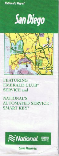 California Road Map San Diego National Car Emerald Club Service