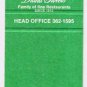 Matchbook Cover Joe Bird's Toronto Diana Sweets