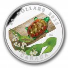 2015 $20 Pure Silver Coin Painted Turtle Murano Glass Canada Mint RCM