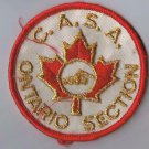 Canadian Amateur Swimming Association Patch CASA Ontario - 3" Diameter Vintage