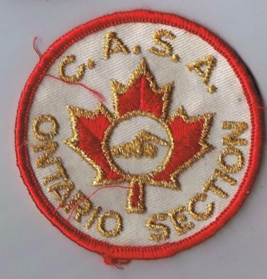 Canadian Amateur Swimming Association Patch CASA Ontario - 3" Diameter Vintage
