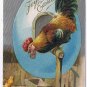 Easter Postcard Rooster & Chick Giant Egg
