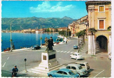 Italy Postcard Garda Lake Salo Walk At The Lake