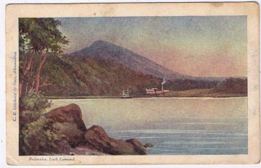 United Kingdom UK Scotland Postcard Loch Lomond Balmaha CR Gilchrist 1907