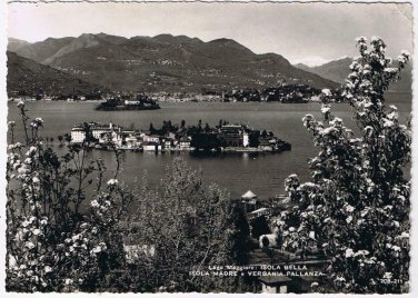 Italy Postcard RPPC Lago Maggiore Isola Bella Isola Madre Verbania Pallanza