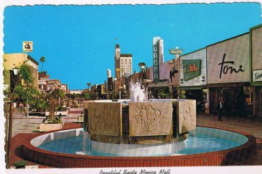 California Postcard Santa Monica Mall