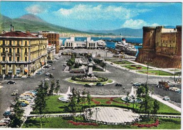 Italy Postcard Napoli Town Hall Square