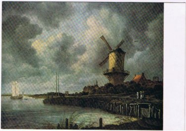 Art Postcard Jacob Van Ruisdael Mill Near Wijk bij Duurstede