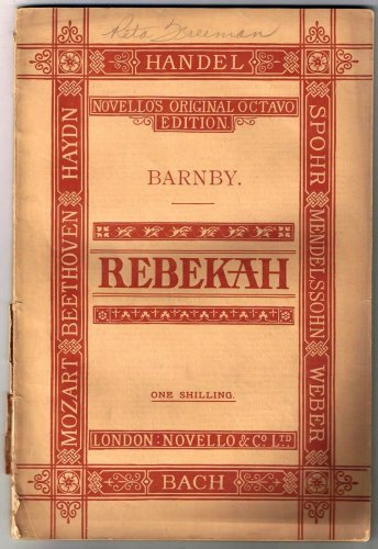 Barnby Rebekah Book Sheet Music Novello's Original Octavio Edition
