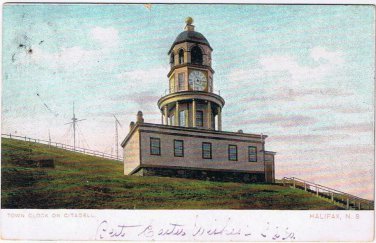 Nova Scotia Postcard Halifax Town Clock On Citadell