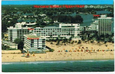 Florida Postcard Fort Lauderdale Sheraton Yankee Clipper Hotel
