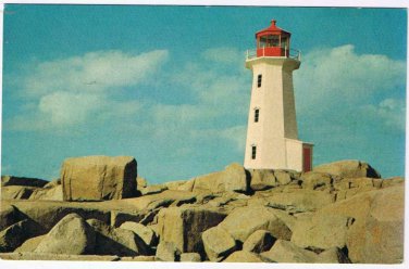 Nova Scotia Postcard Peggy's Cove Lighthouse Built 1868