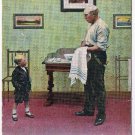 Comic Postcard Grandpa How Far Up To Wash Your Face Bald Head