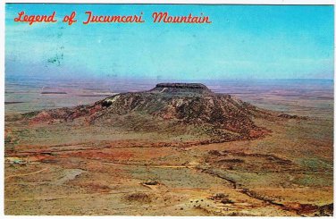 New Mexico Postcard Tucumcari Mountain Legend