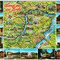 Germany Postcard Koln Cologne Land an der Erft Pictorial Map Multi