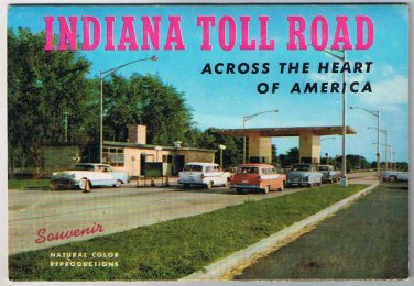 Indiana Postcard Booklet Indiana Toll Road Across Heart Of America 1957