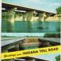Indiana Postcard Booklet Indiana Toll Road Across Heart Of America 1957