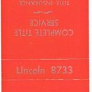 Matchbook Cover Title Insurance Company Of Minnesota Minneapolis