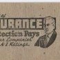Matchbook Cover Elliot Insurance Agency Bay City Michigan