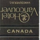 Matchbook Cover CNR Hotel Vancouver British Columbia