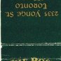 Matchbook Cover The Rose & Crown Toronto Ontario