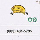 Matchbook Cover Bananas Bar & Grill Portsmouth New Hampshire